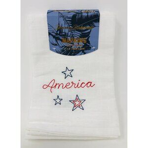 Tommy Bahama Napkins Set of 4 America Celebrate Freedom Family Patriotic 4th